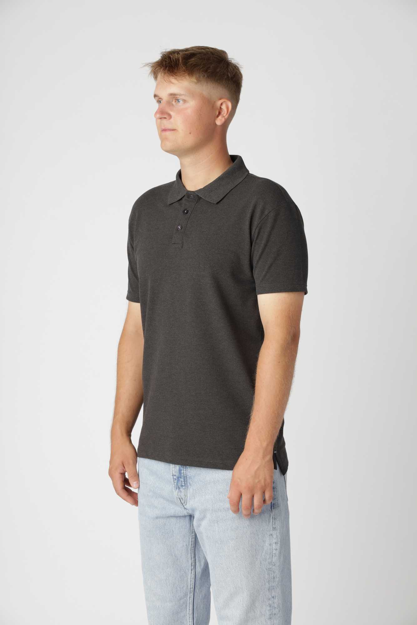 Antracit shape polo i blød, åndbar bomuld med holdbar pasform