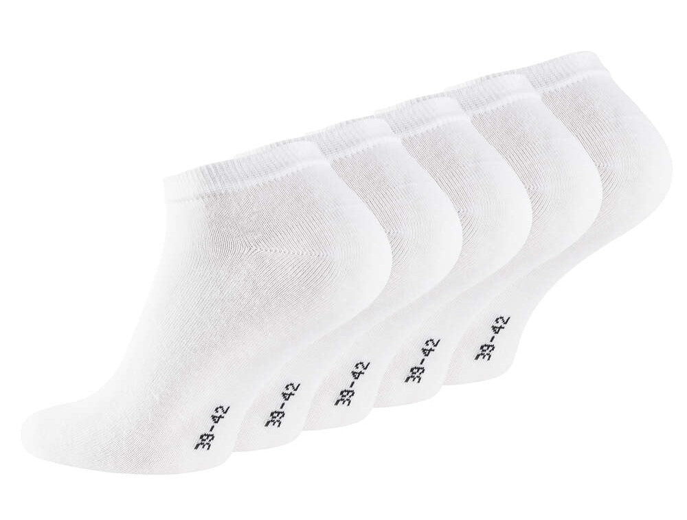 Bomuld ankelstrømer i farven hvid, bløde og åndbare til hverdag og fritid.