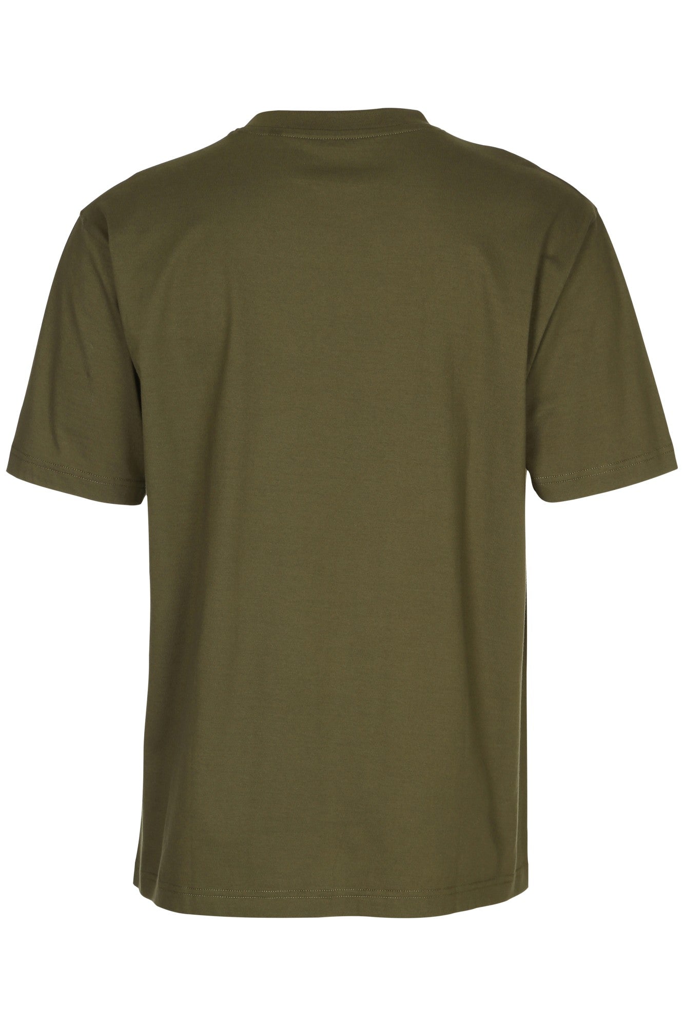 Blød Basic t-shirt i farven army, enzymvasket for komfort og holdbar kvalitet