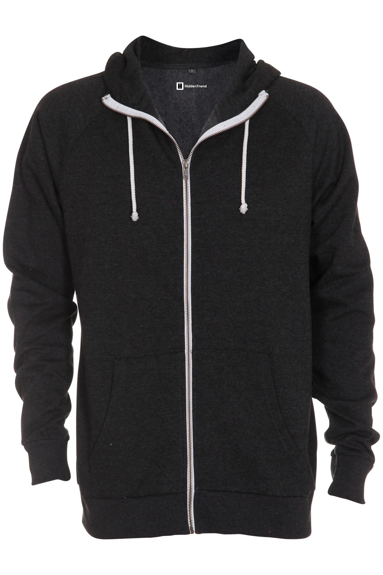 Basic zip-up hoodie i farven Antracit i mørk grå, nem at kombinere med enhver garderobe.
