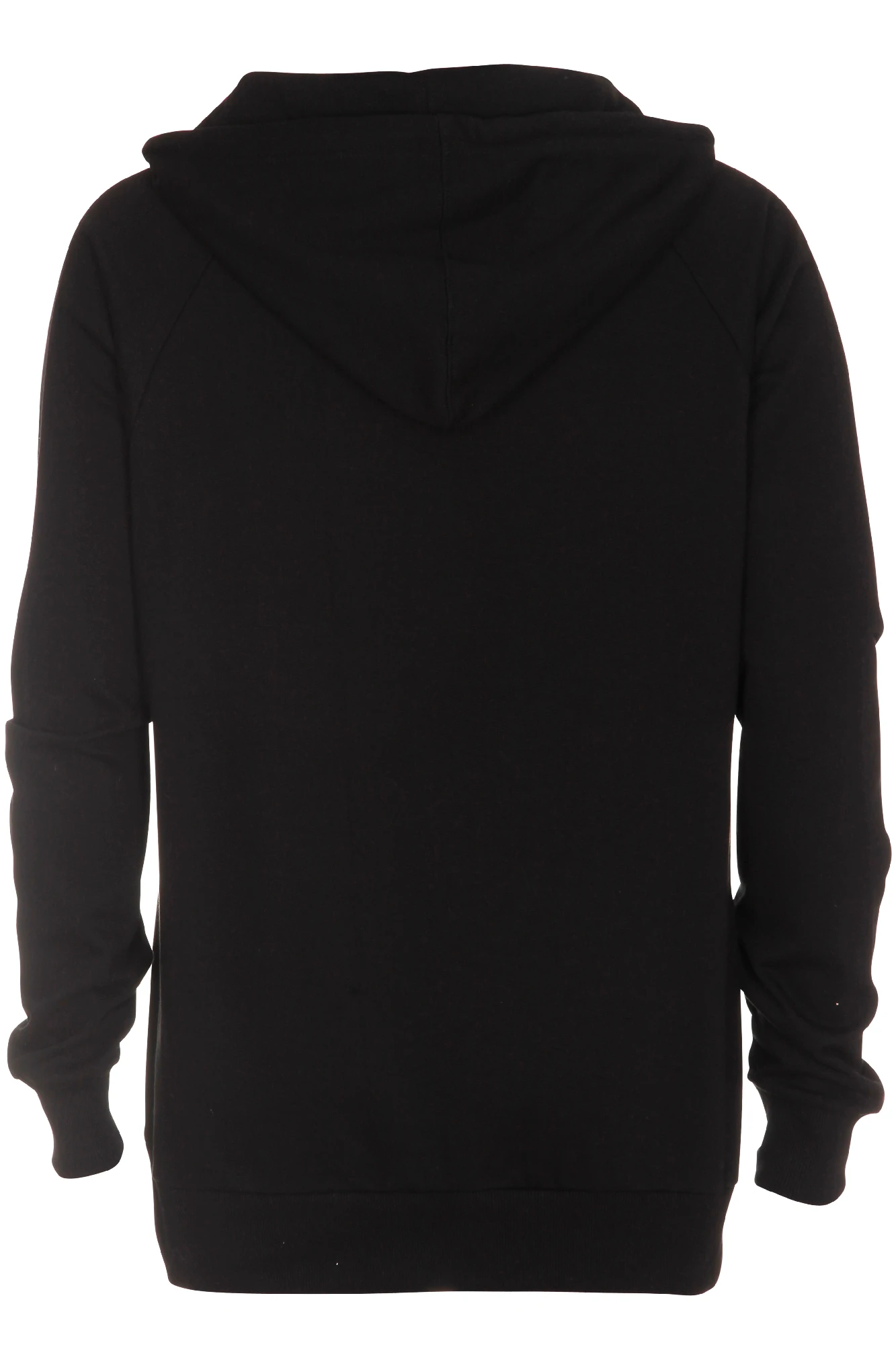 Sort Basic zip-up hoodie i tidløs sort nuance, nem at kombinere med enhver garderobe.