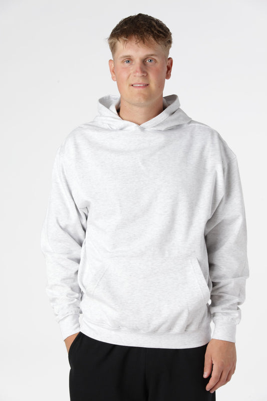 Classic hoodie i farven grå med blød børstet inderside og afslappet pasform