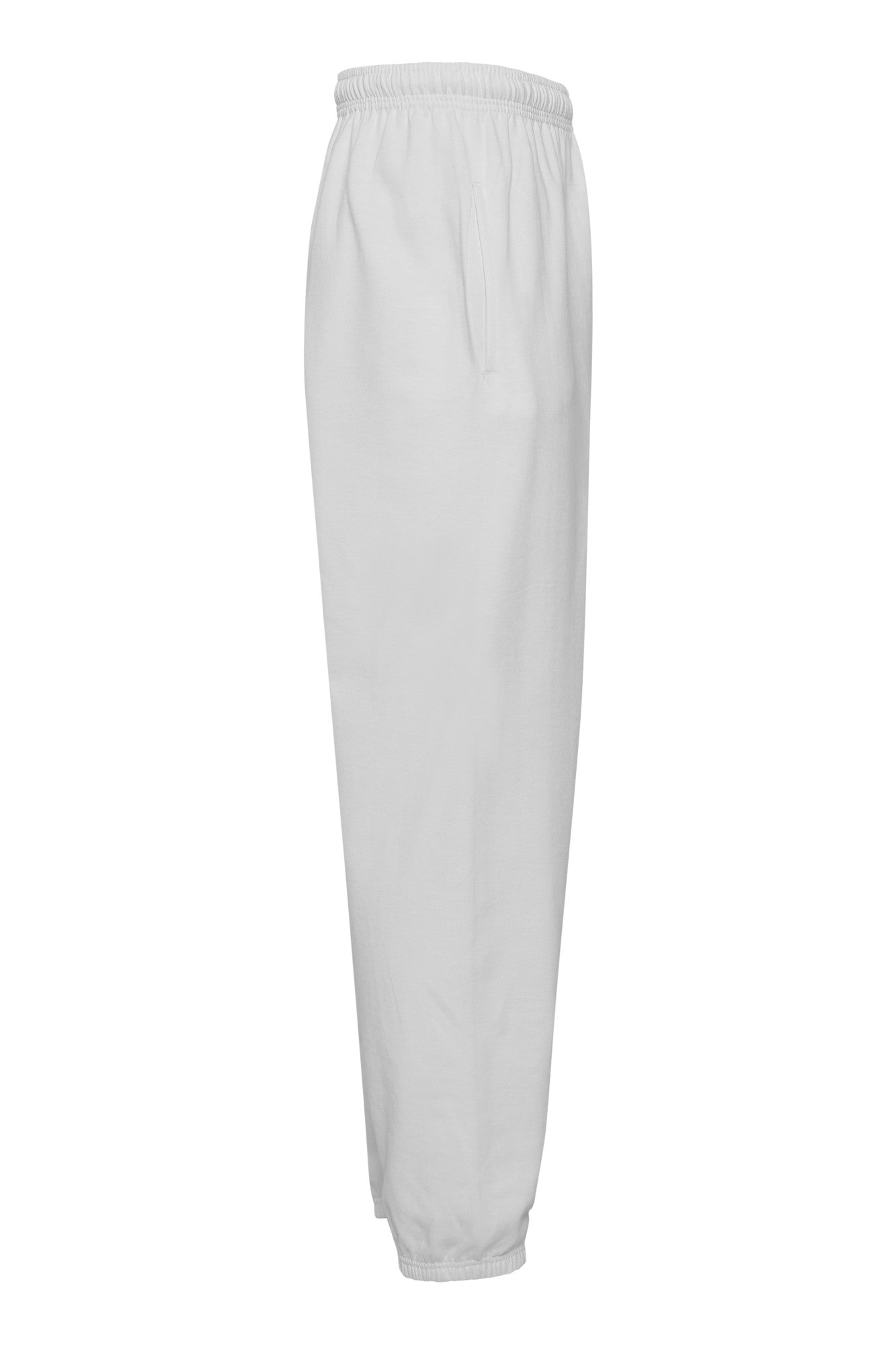 Klassiske hvide regular sweatpants med afslappet pasform og elastisk talje med snøre.