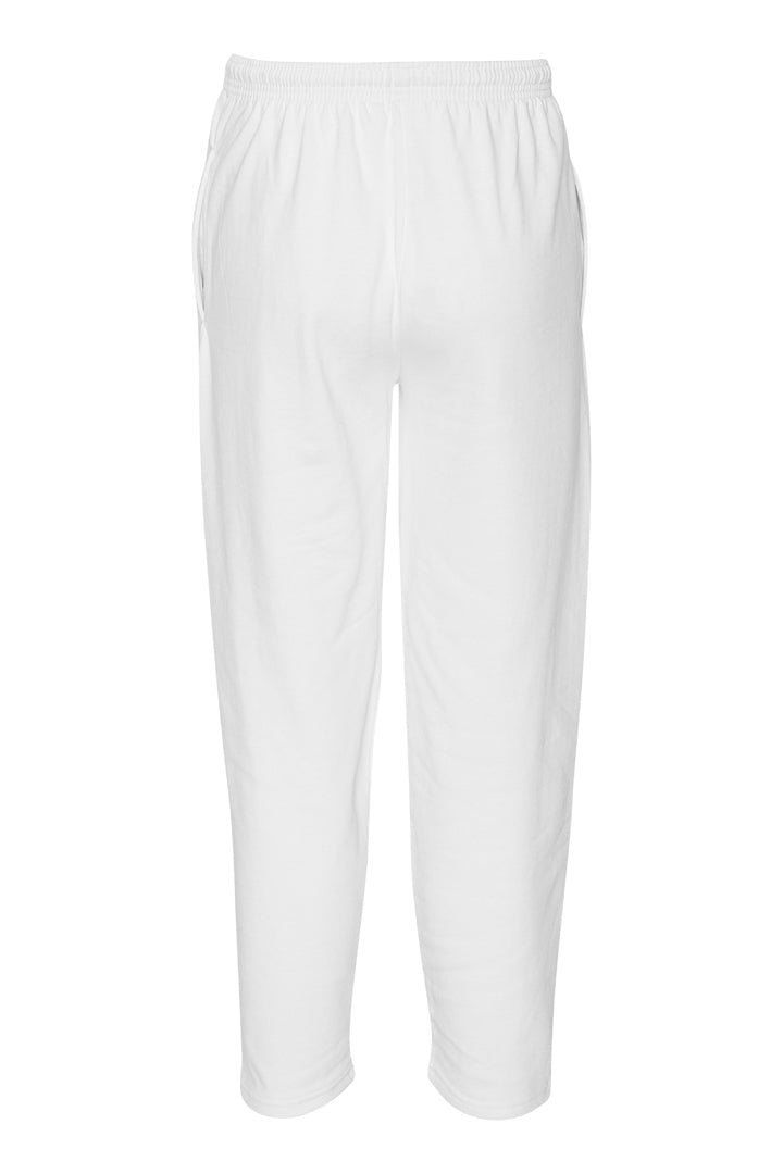 Straight sweatpants i farven hvid i blød kæmmet bomuld og slidstærk polyesterv