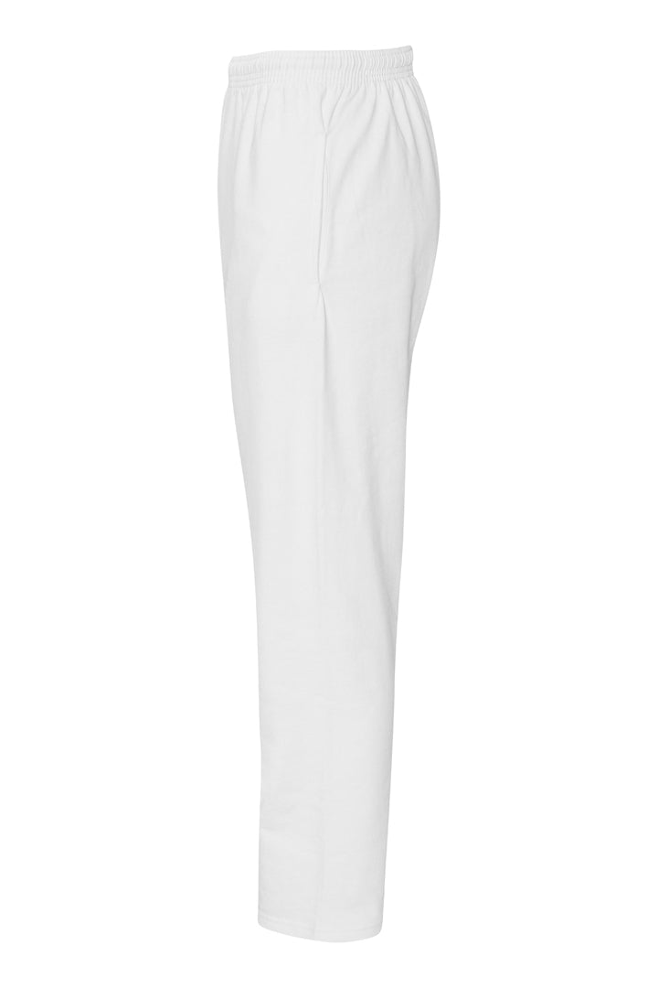 Straight sweatpants i farven hvid med minimalistisk design og tidløs silhuet