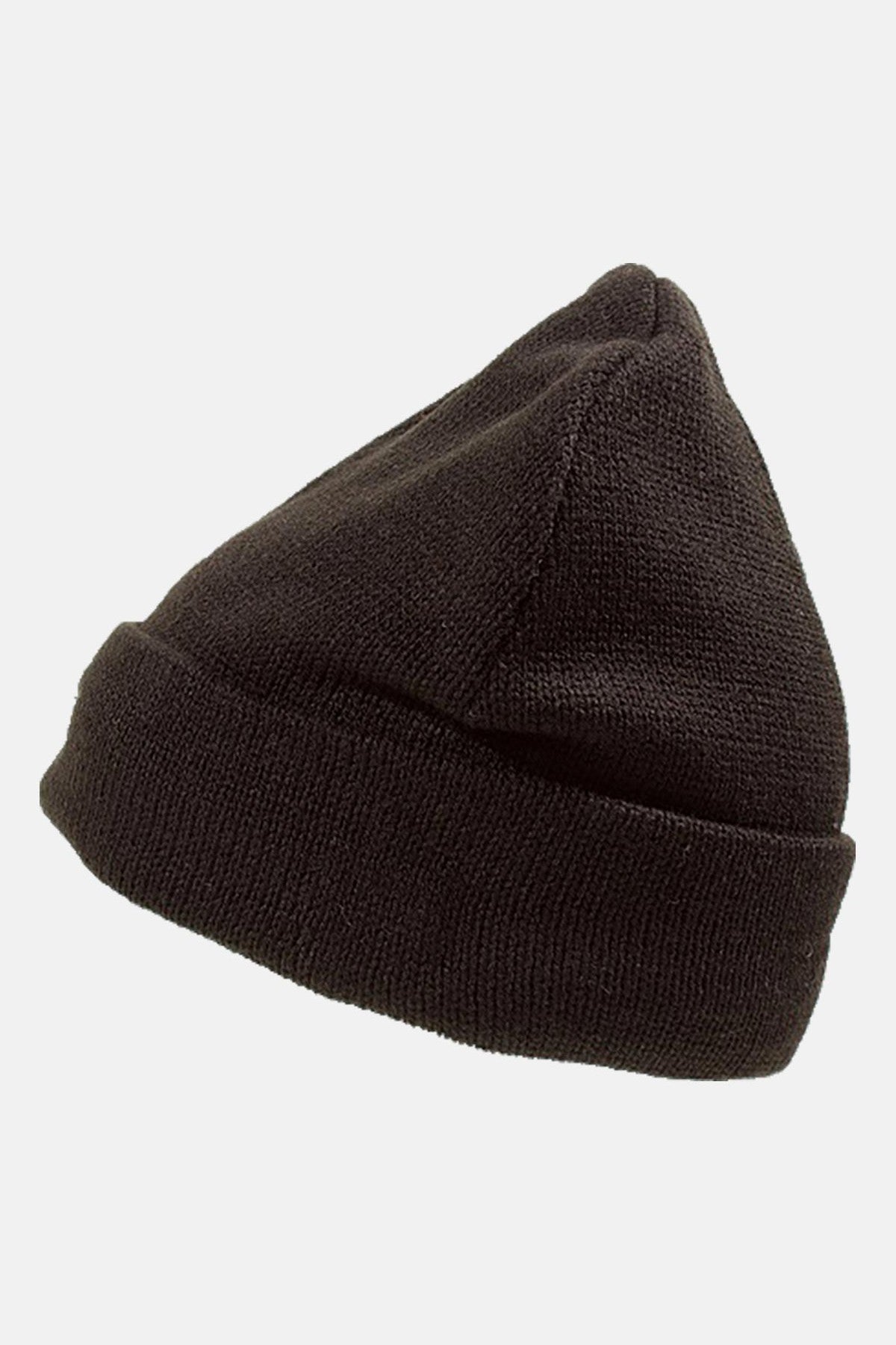 Klassisk strikket hue med Thinsulate i farven sort med fleksibel pasform og varm isolering.