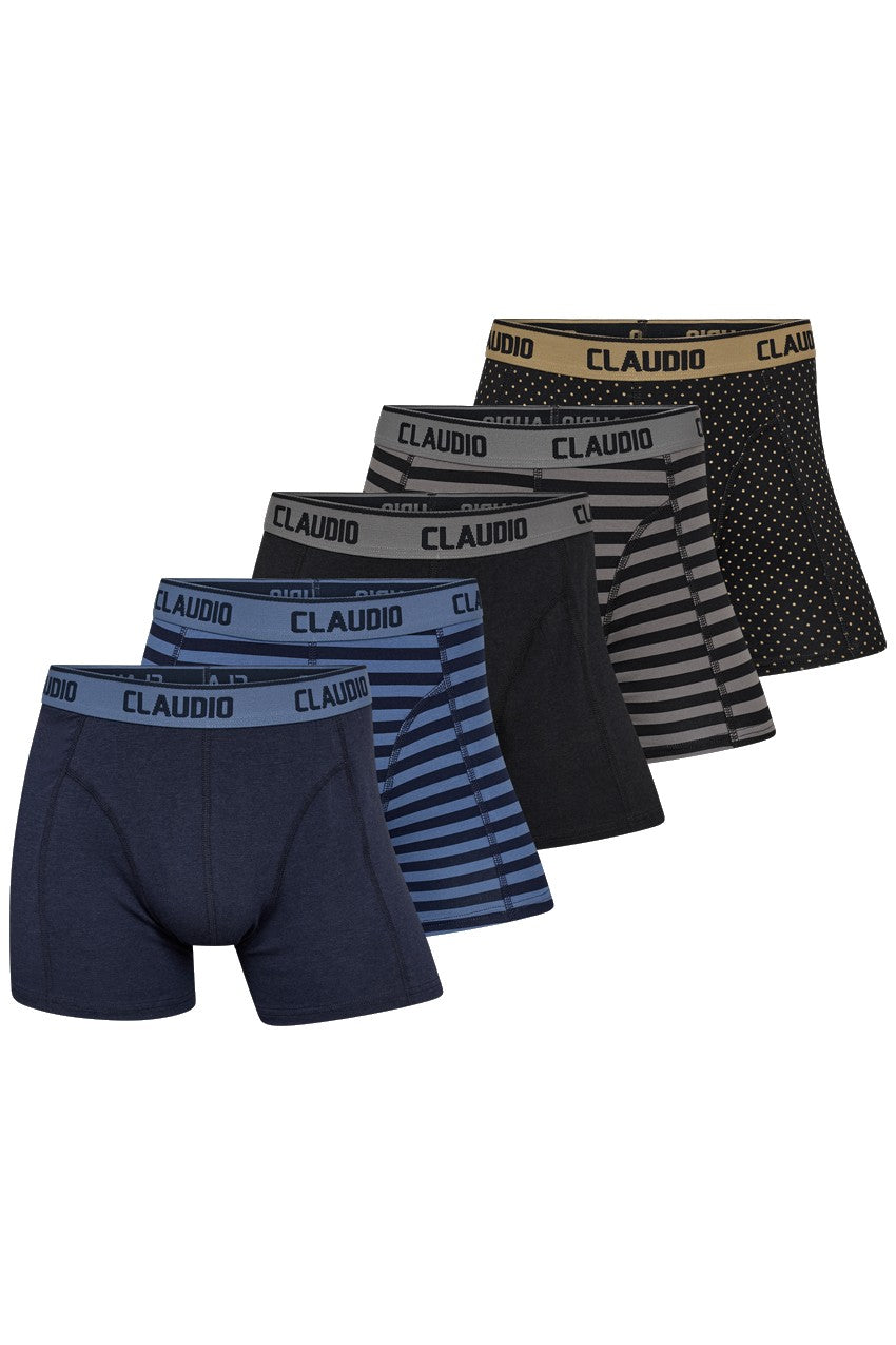 Bambus underbukser 5-pak Tights - Claudio, Flerfarvet
